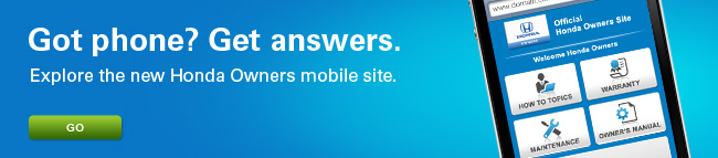 Honda Owners Mobile Site