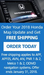 honda navigation update promo code